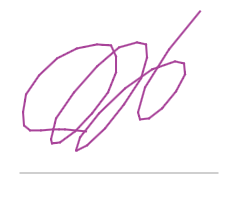 A purple scribble is shown on top of a white paper.